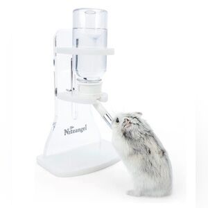 Small Pet Transparent Water Dispenser & Stand | Hamster Gerbil Rat etc